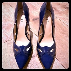 Navy blue Guess pumps